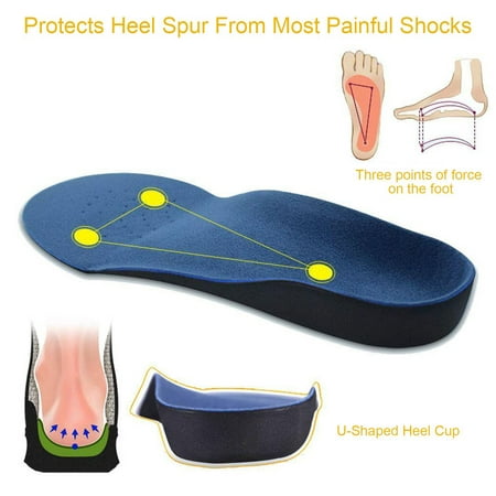 Details about   Orthotic Shoe Insoles Insert Flat Feet Heel High Arch Support Plantar Fasciitis 